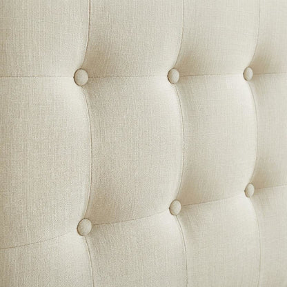 Upholstered Twin Headboard with Soft Fabric and Elegant Design for Bedroom