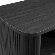Nightstand with Open Storage in Black, for Bedroom Living Space