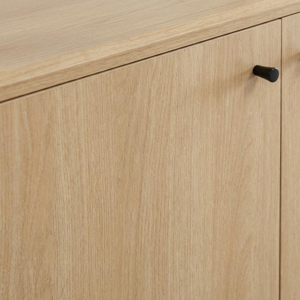 Contemporary Wooden Bookshelf in Natural Finish for Home Office Use