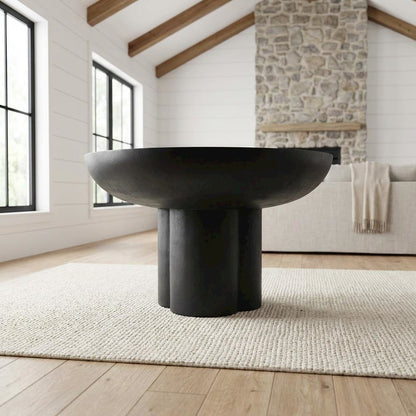 Concrete Coffee Table in Neutral Finish with Sturdy Build and Modern Design