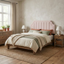 Channel Tufted Velvet Full/Queen Headboard with Performance Fabric Upholstery