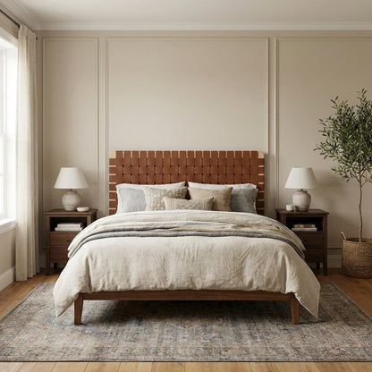 Vegan Leather Twin Headboard Wall-Mount withTexture and Durable Finish