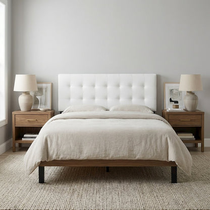 Upholstered Vinyl Full Headboard with Smooth Finish and Durable Design