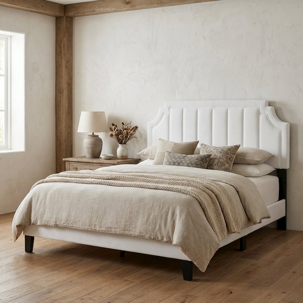 Channel Tufted Performance Velvet King/California King Headboard, Plush Padding