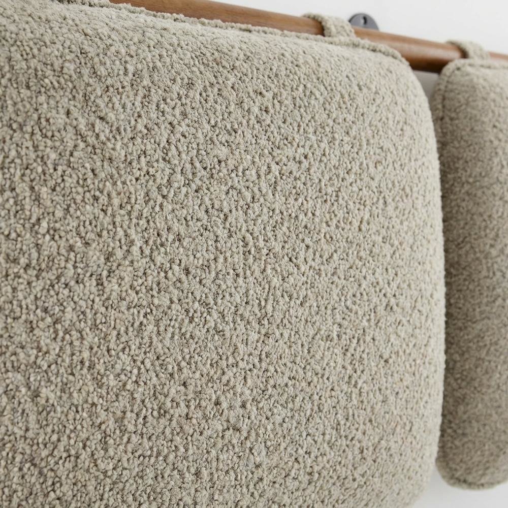 Chenille Upholstered King Size Headboard Wall-Mounted with Soft Padding