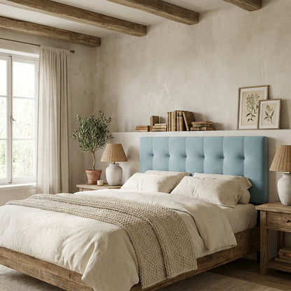 Biscuit Tufted Full Headboard in Performance Velvet with Elegant Design