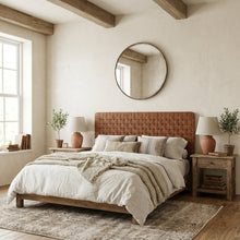 Vegan Leather Full Headboard with Texturedand Durable Frame