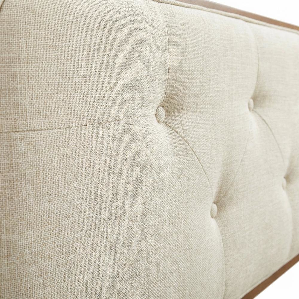 Tufted Fabric Full Headboard with Wood Frame and Classic Design