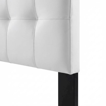 Upholstered Vinyl King Headboard with Padded Design and Durable Finish