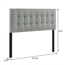 Upholstered Fabric Queen Headboard with Padded Design for Bedroom Comfort
