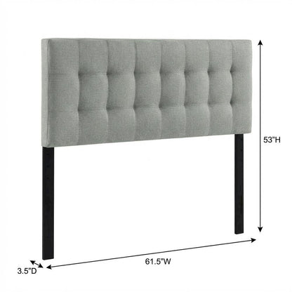Upholstered Fabric Queen Headboard with Padded Design for Bedroom Comfort