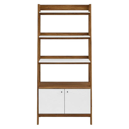 Wooden Bookshelf in Natural Finish with Sturdy Design and Ample Storage