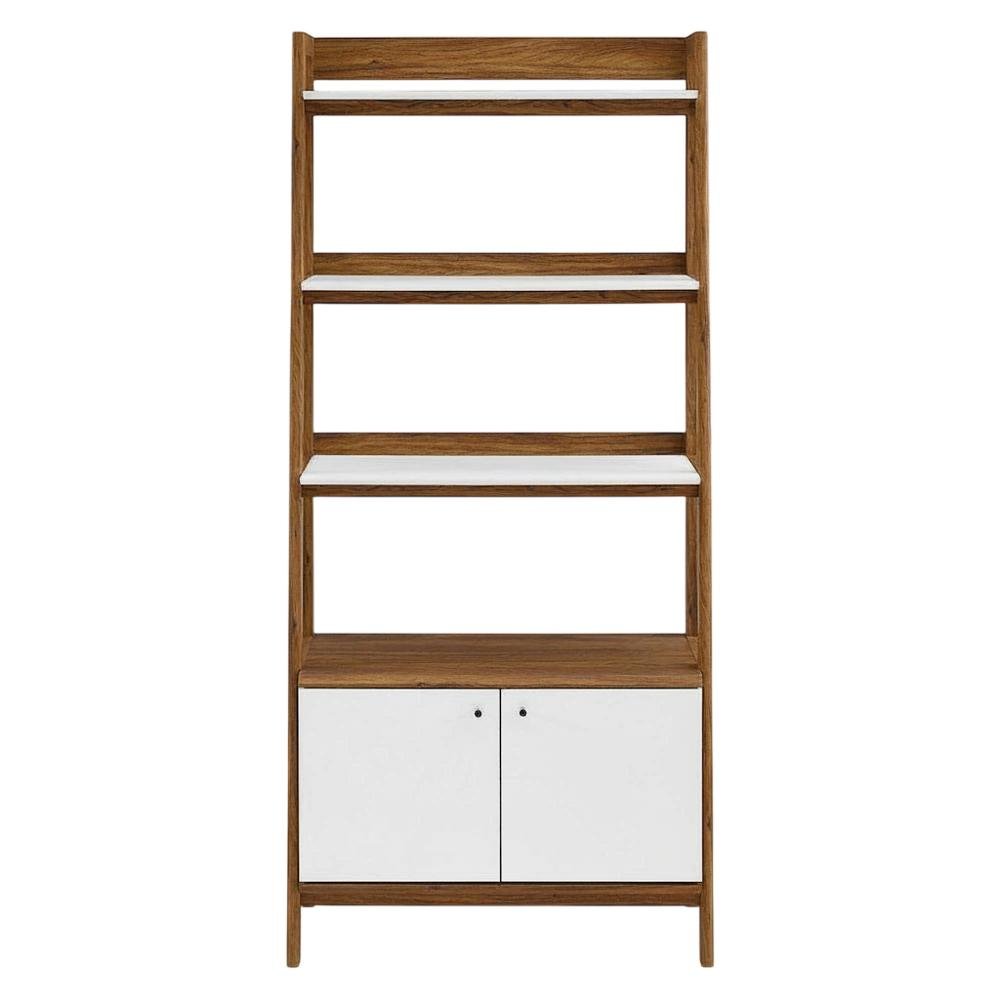 Wooden Bookshelf in Natural Finish with Sturdy Design and Ample Storage