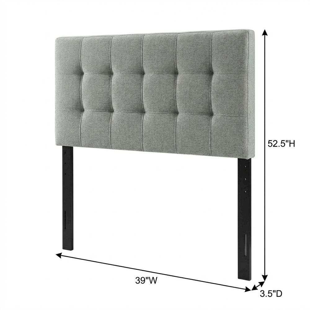Upholstered Fabric Twin Headboard with Soft Padding and Elegant Style
