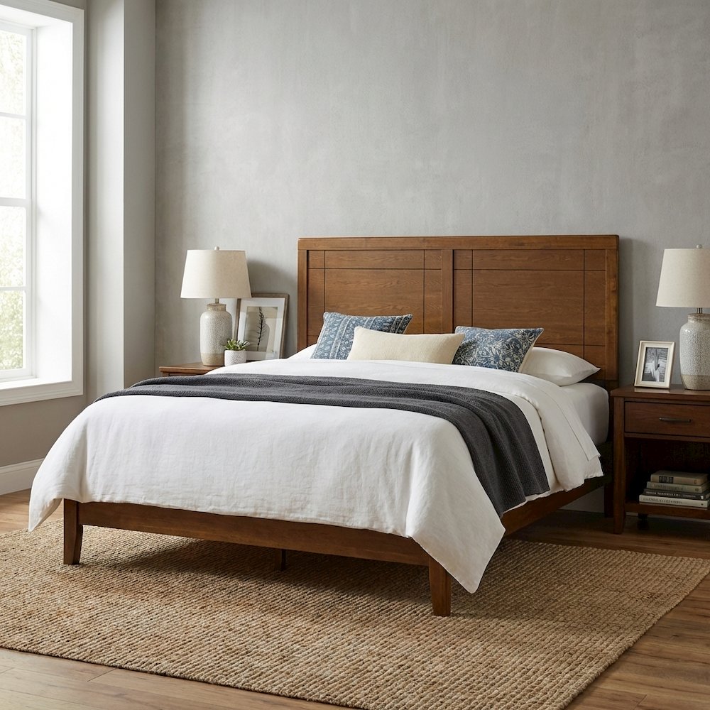 Wood Queen Headboard, Classic Design, Durable Construction for Bedroom Style