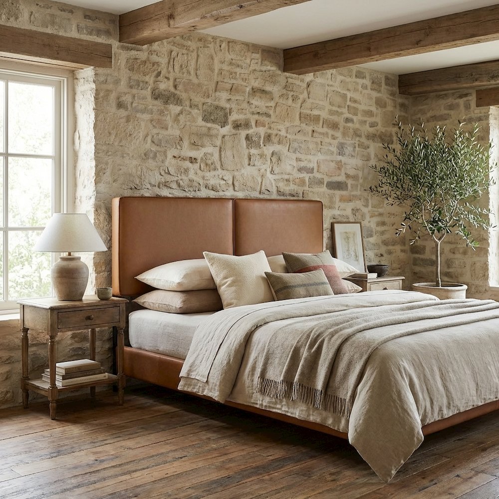 Vegan Leather King Headboard with Padded Upholstery and Durable Frame