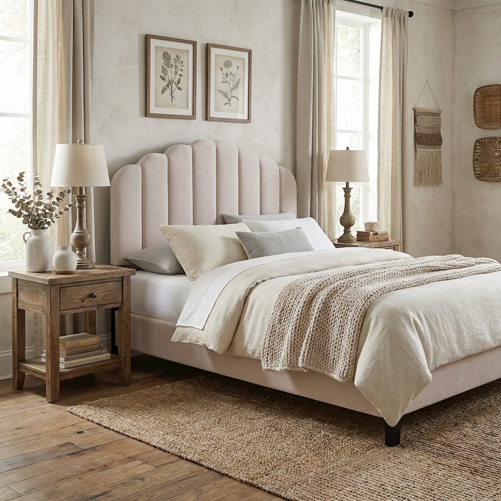 Performance Velvet Full/Queen Headboard with Plush Upholstery and Sturdy Frame