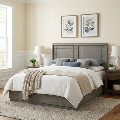 Wood Full Headboard with Classic Design for Comfortable Bedroom Upgrade