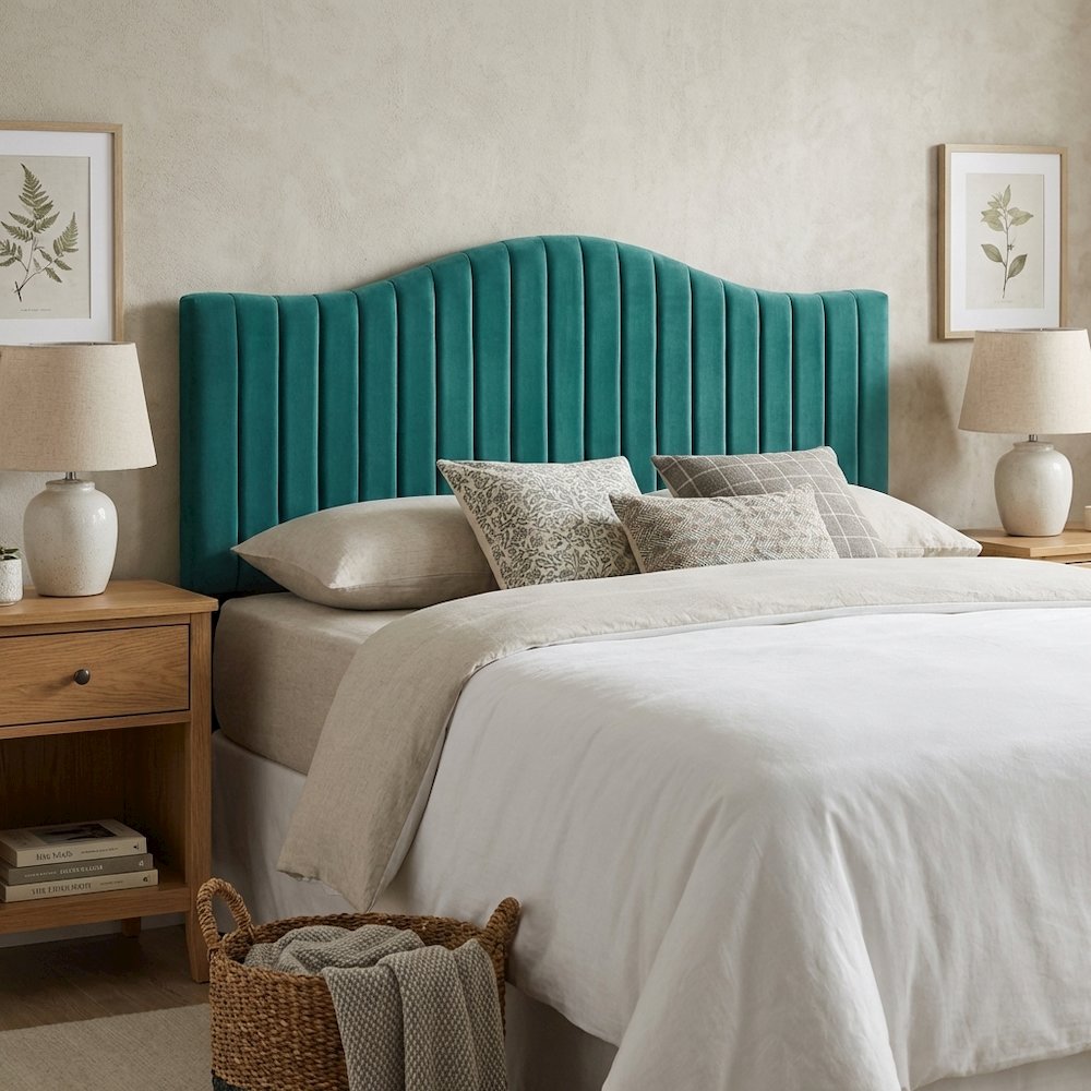Channel Tufted Performance Velvet King Headboard, Plush Upholstery