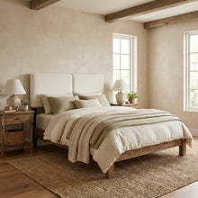 Boucle Fabric Full Headboard with Soft Textured Upholstery and Durable Build