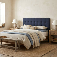 Upholstered Fabric Queen Headboard in Neutral Tone with Elegant Design