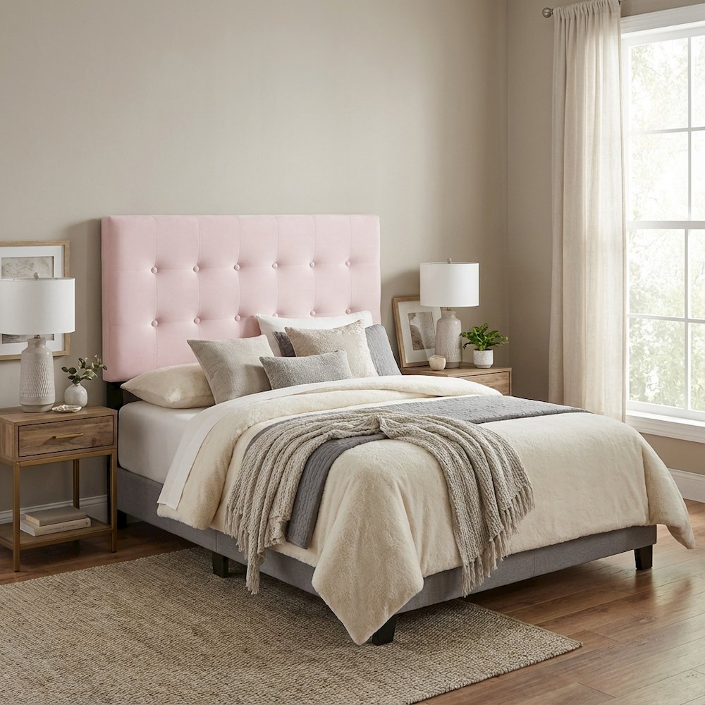 Biscuit Tufted Twin Headboard in Performance Velvet with Padded Design