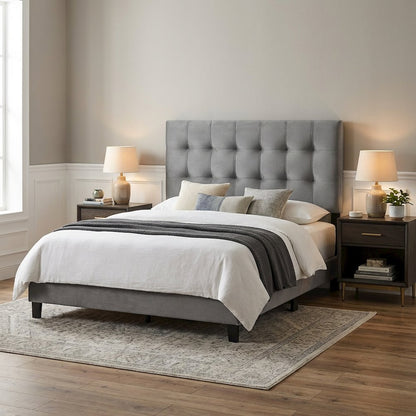 Biscuit Tufted Twin Headboard in Performance Velvet with Durable Frame