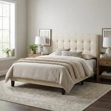 Upholstered Twin Headboard with Soft Fabric and Elegant Design for Bedroom