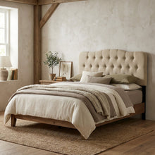 Upholstered Queen Fabric Headboard with Soft Padding and Durable Frame