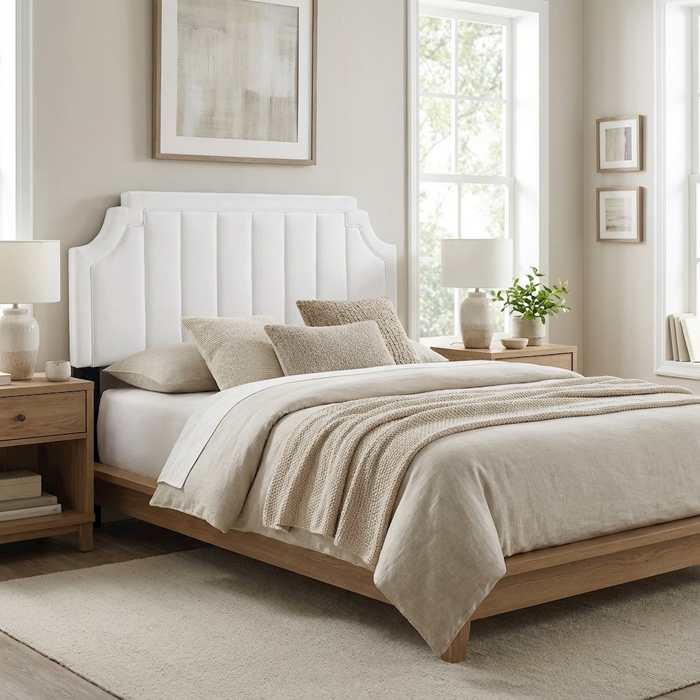 Channel Tufted Performance Velvet King/California King Headboard, Plush Padding