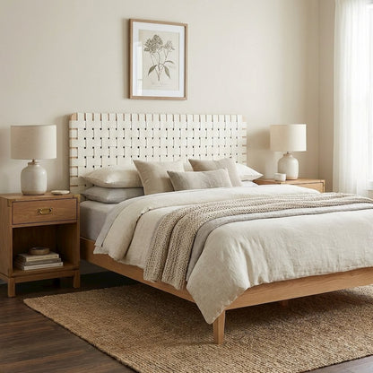 Vegan Leather Full Headboard with TexturedPattern and Durable Build