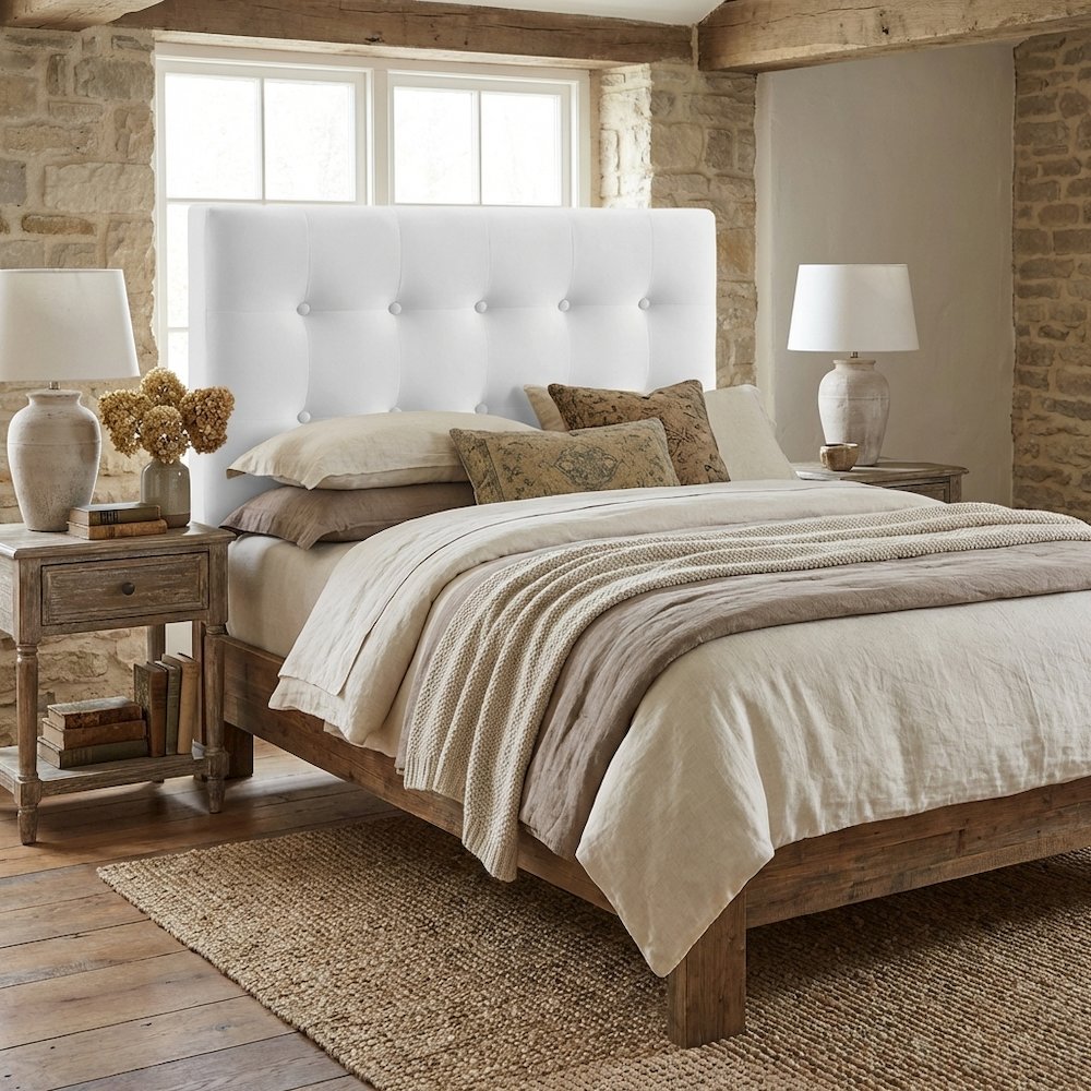 Biscuit Tufted Twin Headboard in Performance Velvet with Soft Upholstery