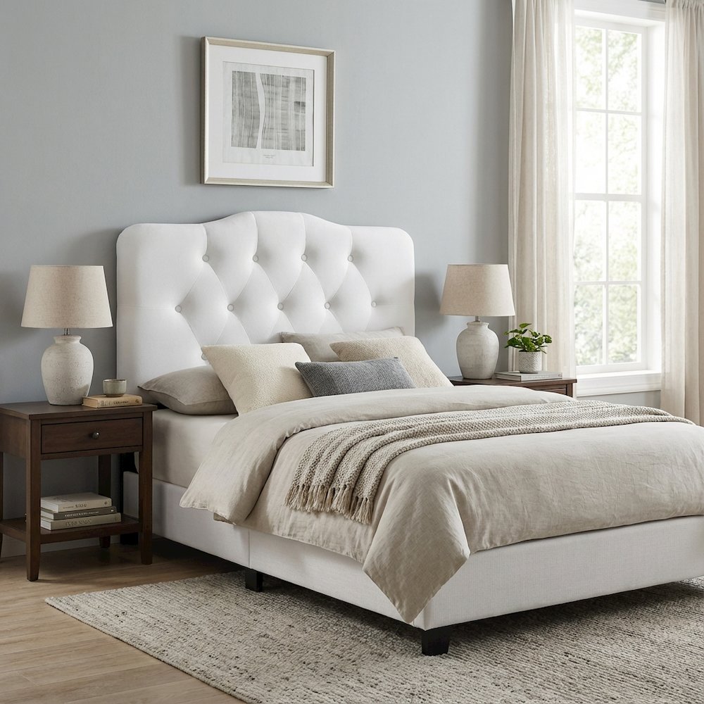 Diamond Tufted Twin Headboard in Velvet Performance Fabric with Stylish Design