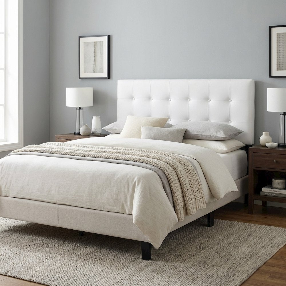 Upholstered Vinyl Full Headboard with Stylish Design and Durable Build