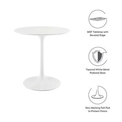 Lippa 28" Round Wood Dining Table