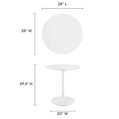 Lippa 28" Round Wood Dining Table