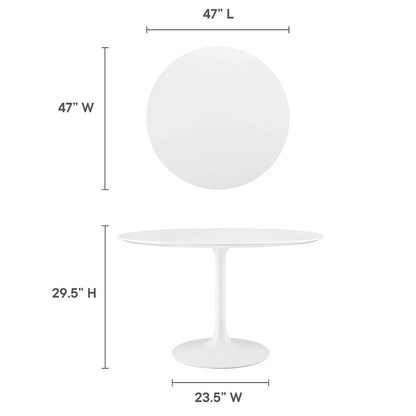 Lippa 48" Round Wood Dining Table