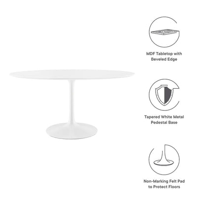 Lippa 60" Oval Wood Dining Table