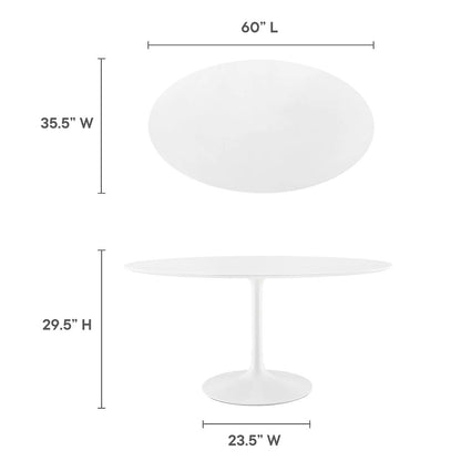 Lippa 60" Oval Wood Dining Table