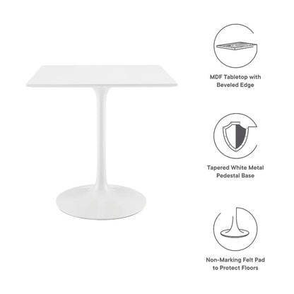 Lippa 28" Square Wood Dining Table