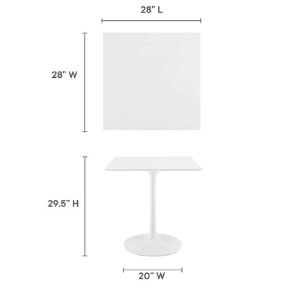 Lippa 28" Square Wood Dining Table