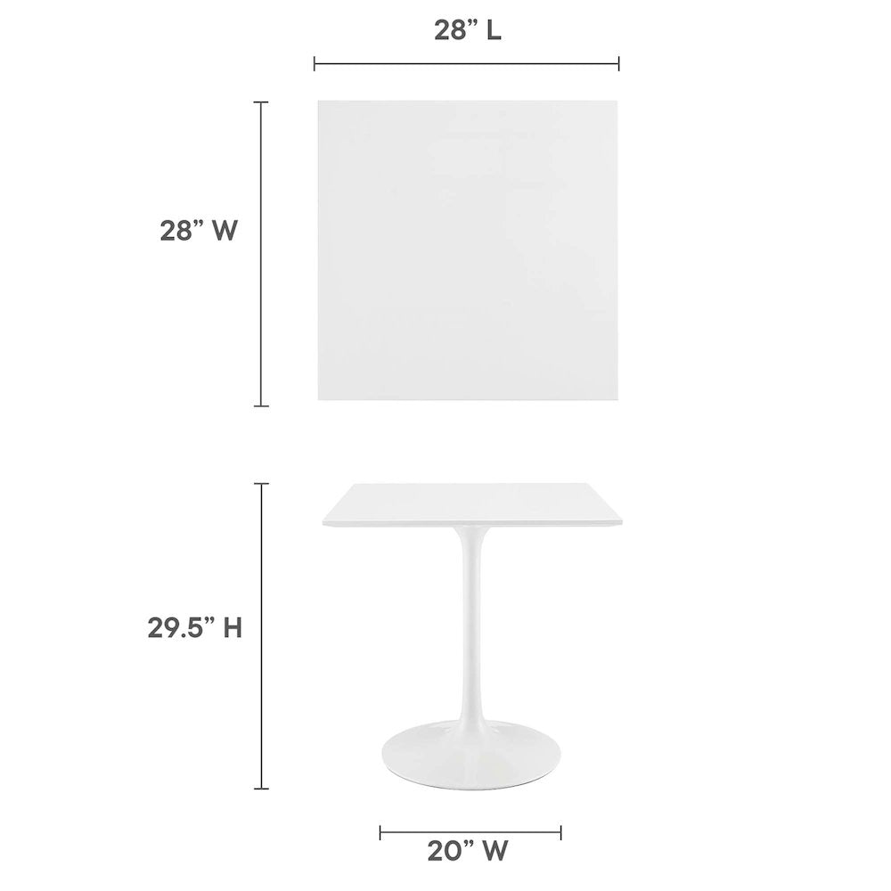 Lippa 28" Square Wood Dining Table