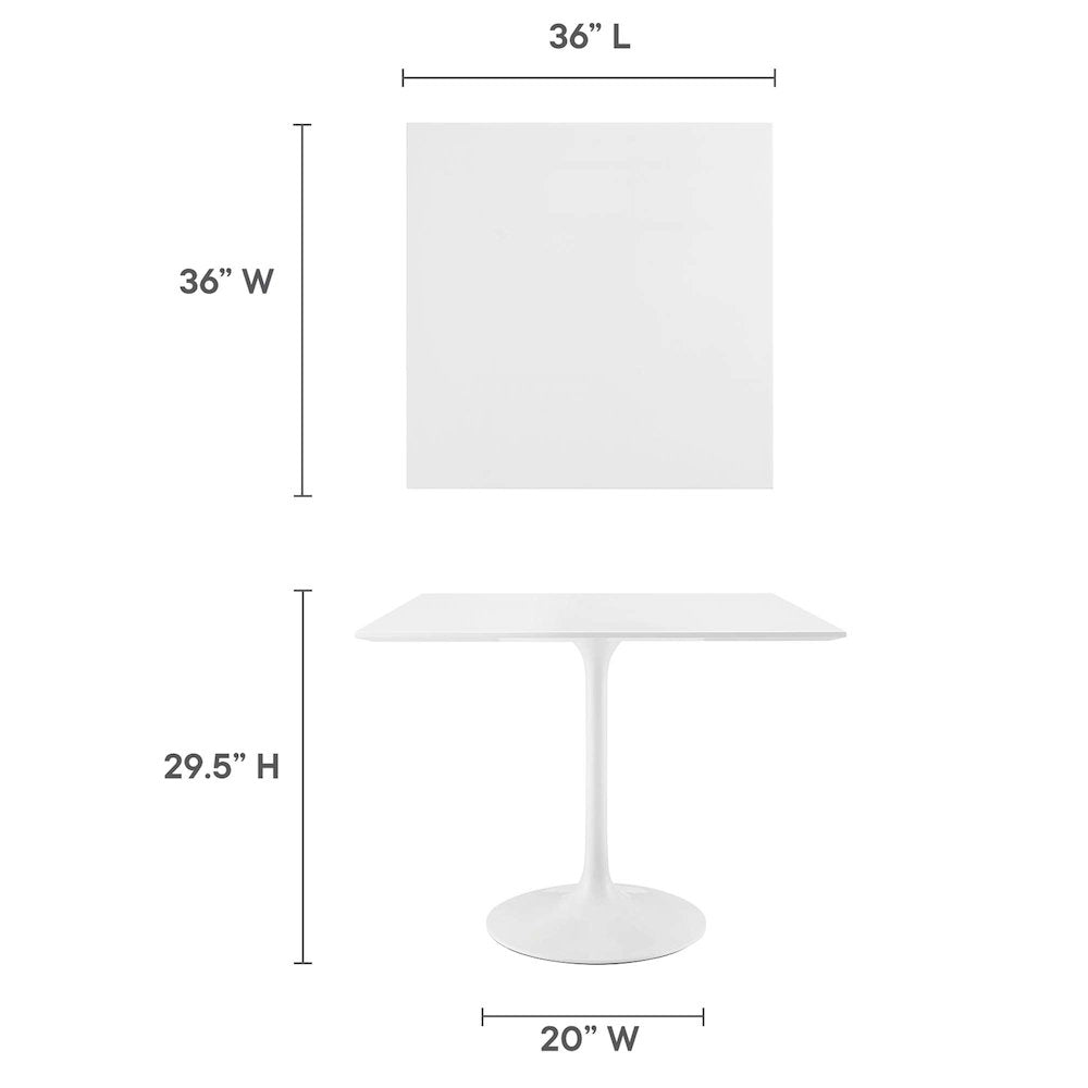 Lippa 36" Square Wood Dining Table