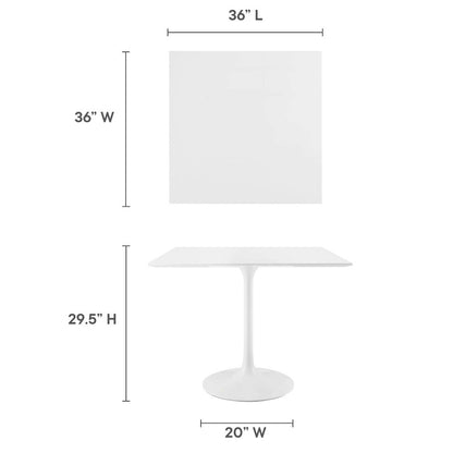 Lippa 36" Square Wood Dining Table