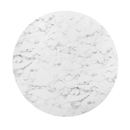 Lippa 54" Round Faux Marble Dining Table