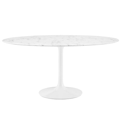 Lippa 60" Round Faux Marble Dining Table