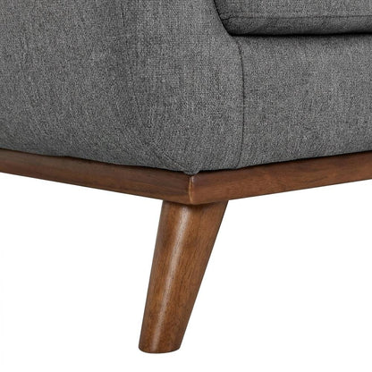 Fabric Mid Century Modern Sofa with Track Arms, Tight Back, Expectation Gray