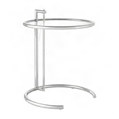 Narrow Metal Side Table, Small Square Chrome Accent End Table, Silver