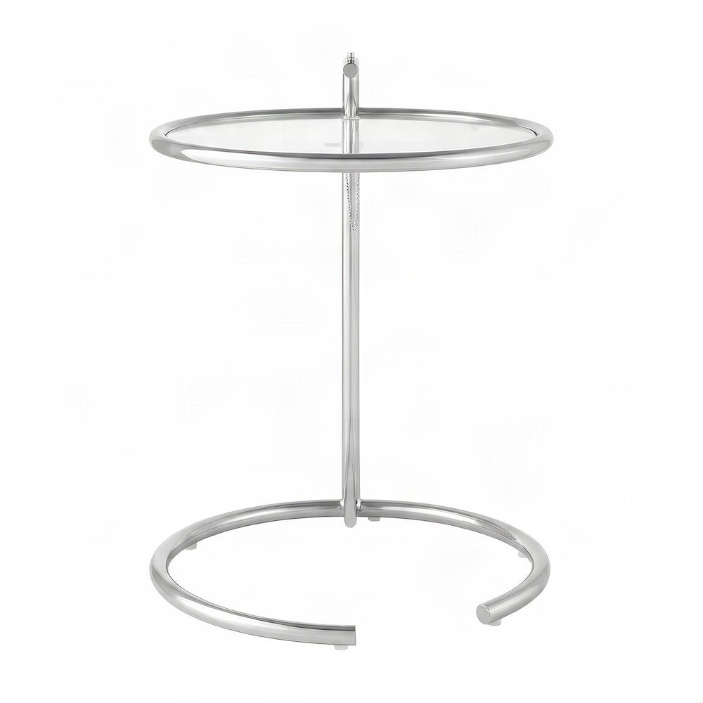 Narrow Metal Side Table, Small Square Chrome Accent End Table, Silver