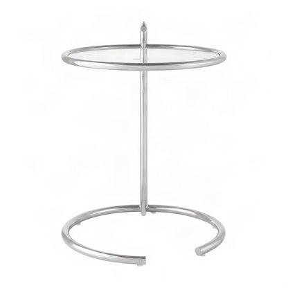 Narrow Metal Side Table, Small Square Chrome Accent End Table, Silver
